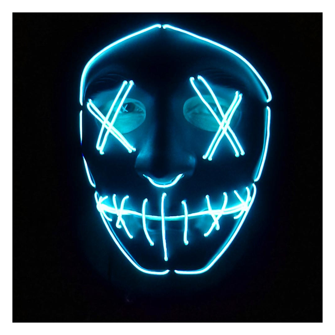 Masque Halloween LED double Néon | La Purge