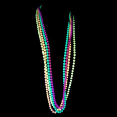 3er-pack Halsketten Perlen Fluo 2