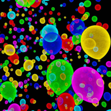 Ballon Fluo Multicolore, Lot de 100 - Couleur de Nuit