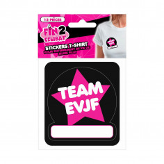 Stickers EVJF pour T-shirt - Lot de 12