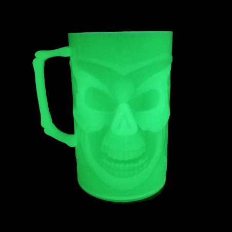 Bierglas totenkopf Phosphor