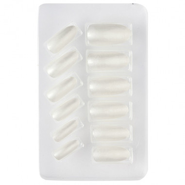 Faux-Ongles Blancs Fluo - Lot de 12 Faux-Ongles Blancs Fluo - Lot de 12