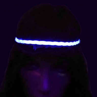 Bandeau Tressé Blanc Fluo