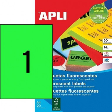 A4 Fluo-Etiketten