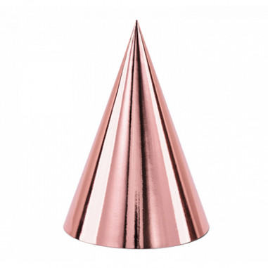 Chapeau Pointu Rose Gold - Lot de 6