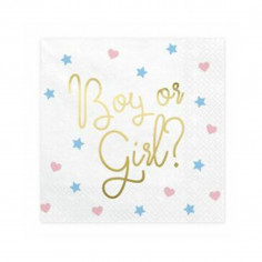 Serviettes Gender Reveal - Lot de 20