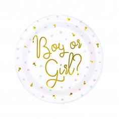 Assiettes en carton "Boy or Girl"