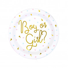 Assiettes en carton "Boy or Girl"