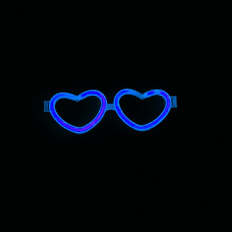Lunettes en forme de coeur fluorescente