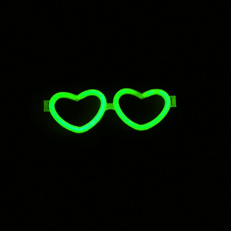 Lunettes en forme de coeur fluorescente