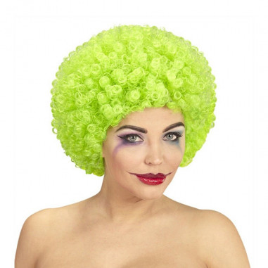 Neon Perücke Afro