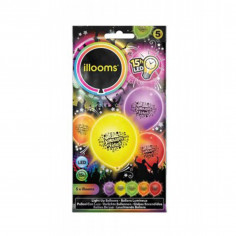 Ballon LED "Joyeuses Fêtes" - Lot de 5