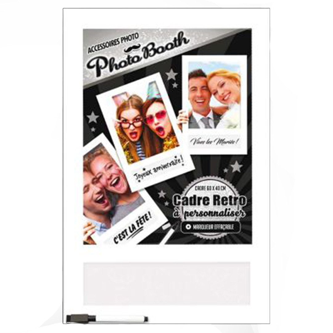 Cadre Photobooth Soirée Blanche
