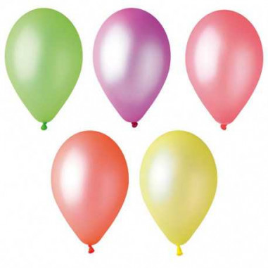 Lot de 100 Ballons Latex en Forme de Coeur Couleurs Blanche et Rouge