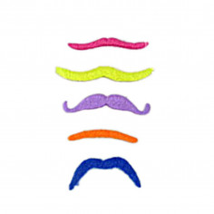 Moustaches Fluo - Lot de 5