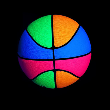 Ballon de Basket Multicolore Fluo, Sport Fluo - Couleur De Nuit