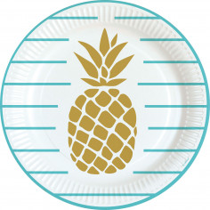 Assiette Ananas - Lot de 8