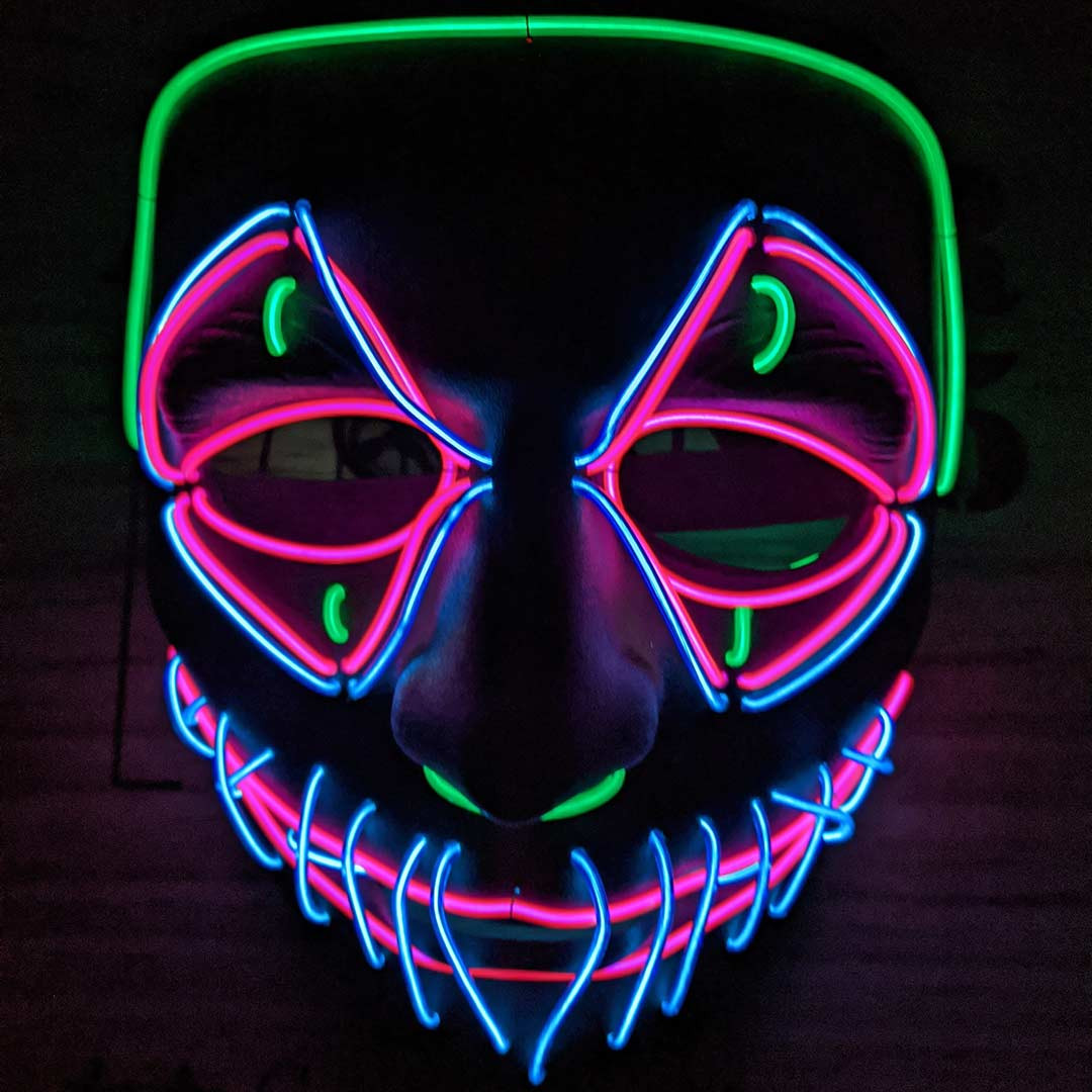 Masque Led Démon, Masque Halloween Led