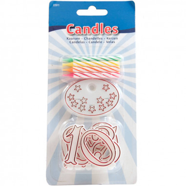 Bougies - Lot de 10 chiffres