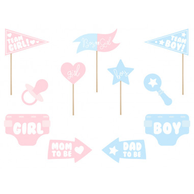 Accessoires Photobooth Gender Reveal