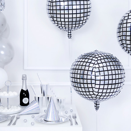 Ballon aluminium boule à facettes
