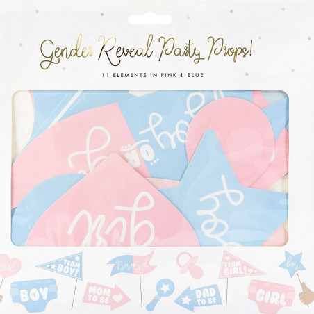 Accessoires Photobooth Gender Reveal