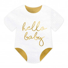 Serviette Hello Baby - Lot de 20