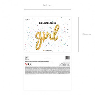 Ballon Foil  Girl Doré