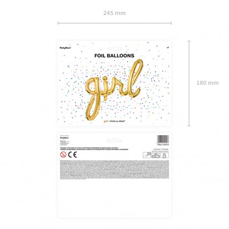 Ballon Foil  Girl Doré