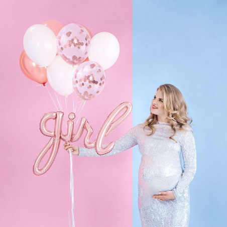 Ballon Aluminium Girl Rose Gold