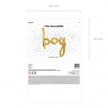 Ballon Aluminium Boy Doré