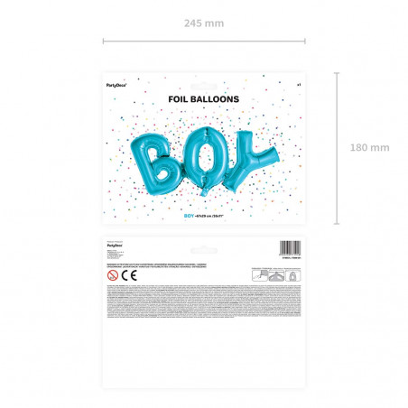 Ballon Aluminium Bleu Boy