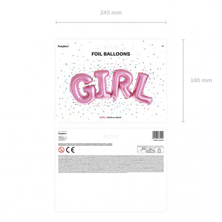 Ballon Foil Girl Rose