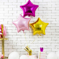 Ballon Foil Etoile Rose 2