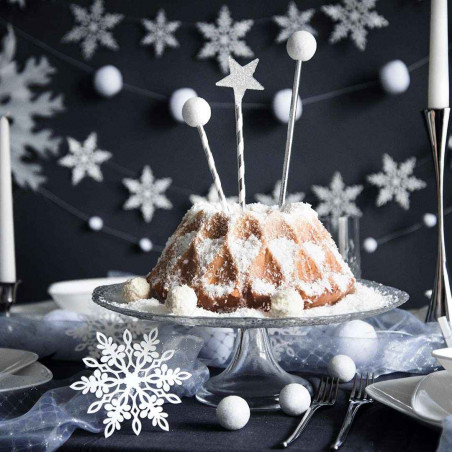 Paille Blanche et Argent - Lot de 10