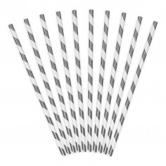 Paille Blanche et Argent - Lot de 10