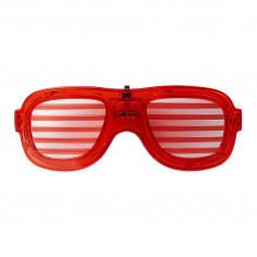 Outtybrave Funny cas de lunettes Fluo lumineux lumière LED Lunettes 153x50x143mm Bleu+rouge 