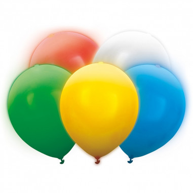 Ballon Lumineux Multicolores à LED Gonflables, lot de 5 - Couleur de Nuit