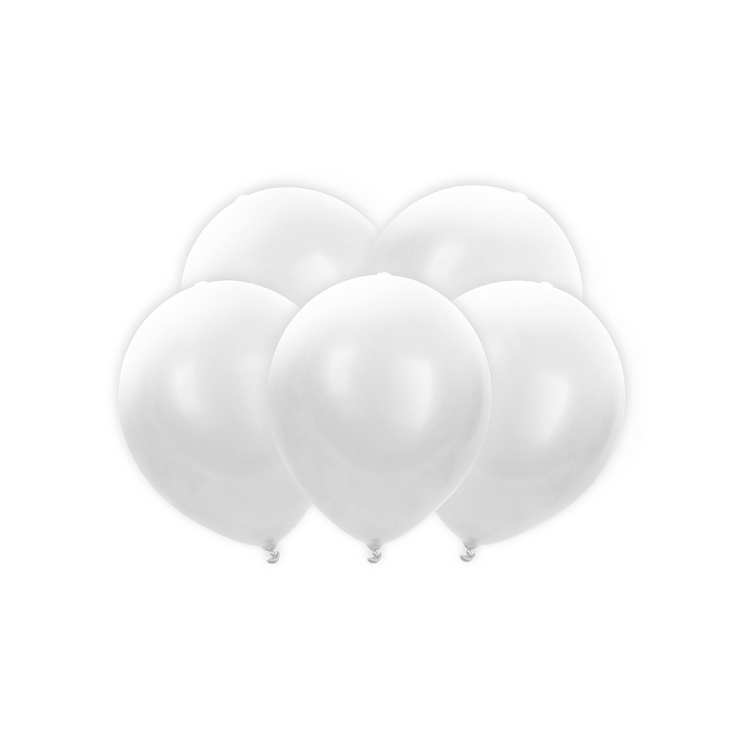 Lot de 5 Ballons Led Blancs, Soirée Blanche - Couleur de Nuit