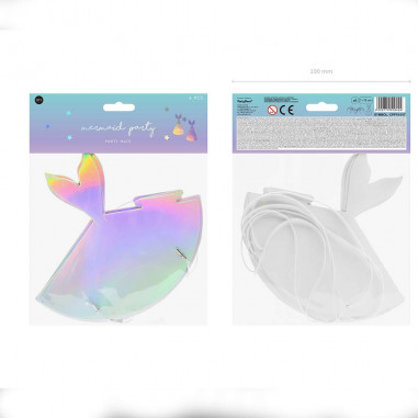 Mini Chapeaux Sirène Iridescents - Lot de 6
