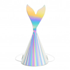 Mini Chapeaux Sirène Iridescents - Lot de 6