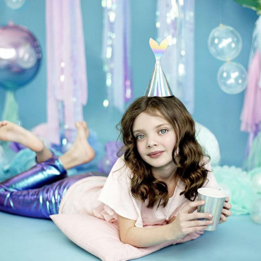 Schillernde Mini-Meerjungfrauenhüte - 6er Pack