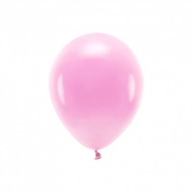 Rosa biologisch abbaubarer Ballon - Packung mit 10 Stück
