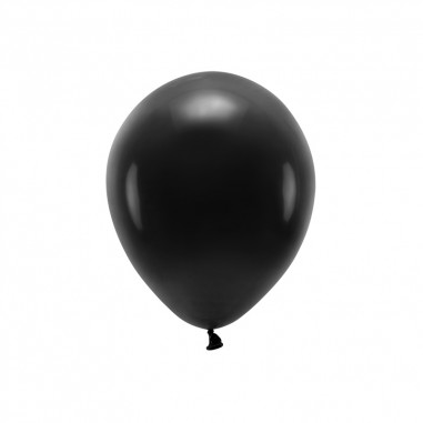 Schwarzer biologisch abbaubarer Ballon - Packung mit 10 Stück