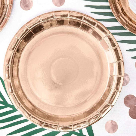 Assiette Rose Gold - Lot de 6