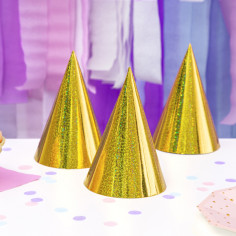 Chapeau Pointu Doré - Lot de 6 2