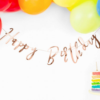 Roségold alles Gute zum Geburtstag Girlande