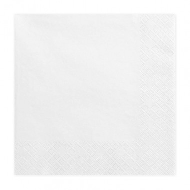 Serviette Blanche - Lot de 20