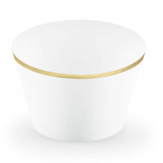 Weiß-Gold-Muffin-Box - 6er-Set