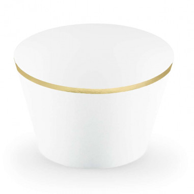 Weiß-Gold-Muffin-Box - 6er-Set